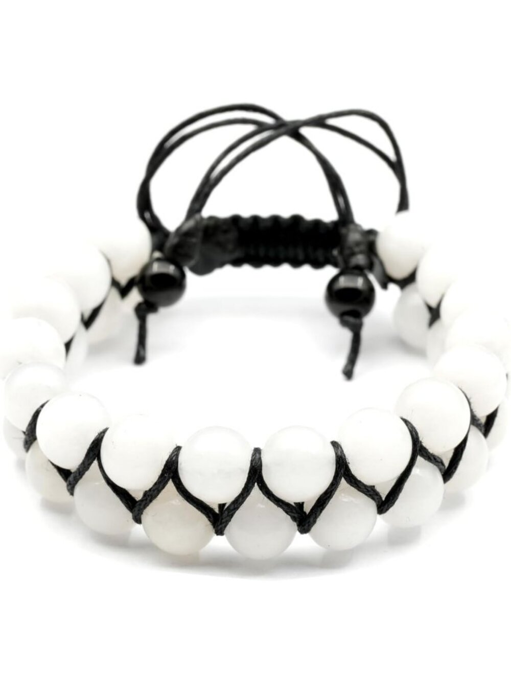 Handmade Adjustable Macrame Bracelet | 8mm Natural Gemstone Beads | Unisex Gift